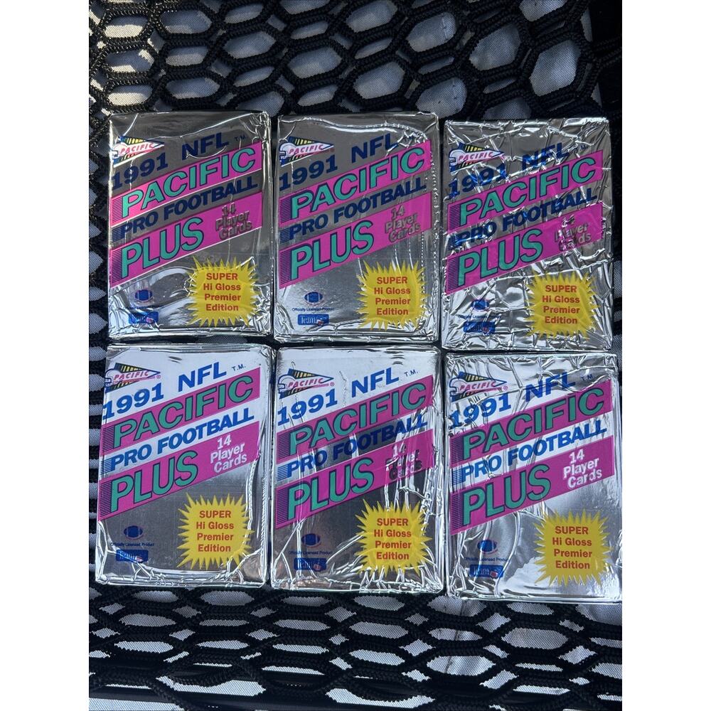 1991 Pacific Plus NFL Football Lot of 6 Sealed Packs (14 Per) Favre Montana